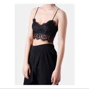 Topshop Black Lace Bralet NWT